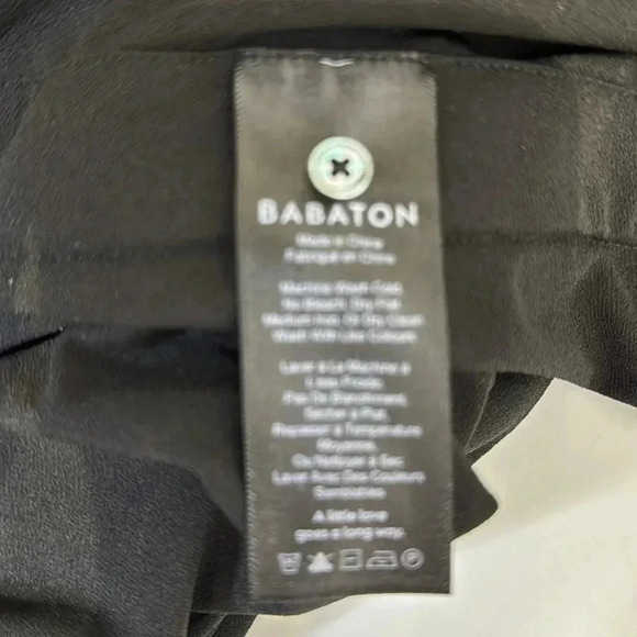 Aritzia Babaton Women's Black Dennen Shirt Size Large - Picture 5 of 6